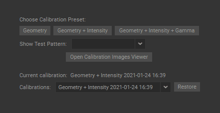 Automatic Calibration Presets
