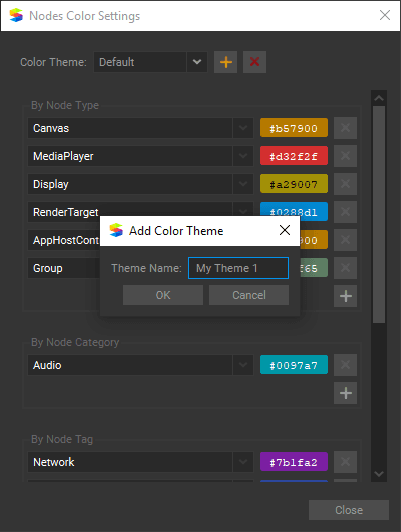 Nodes Color Settings