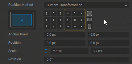 Using Position Alignment Buttons